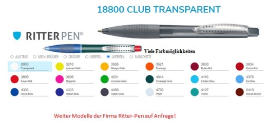 Kugelschreiber Club Transparent - Ritter-Pen