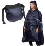 Regenponcho, die zur Gürteltasche gefaltet werden kann